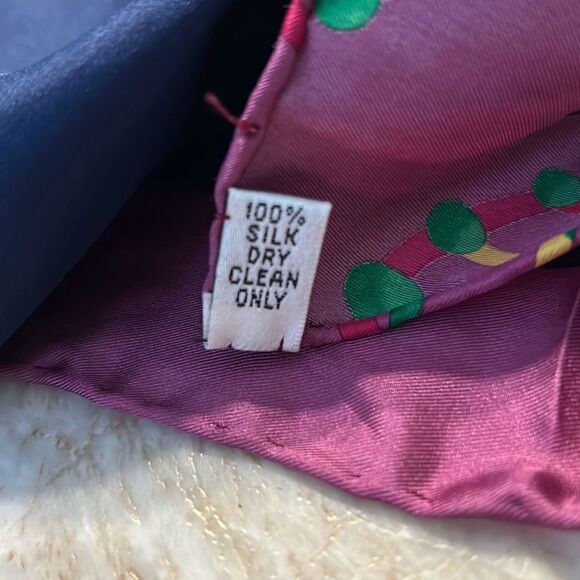 Purple Ralph Marlin & Co Silk Scarf - Picture 5 of 5